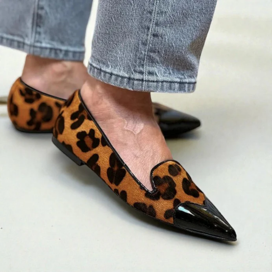 Refined animal print ballet flats