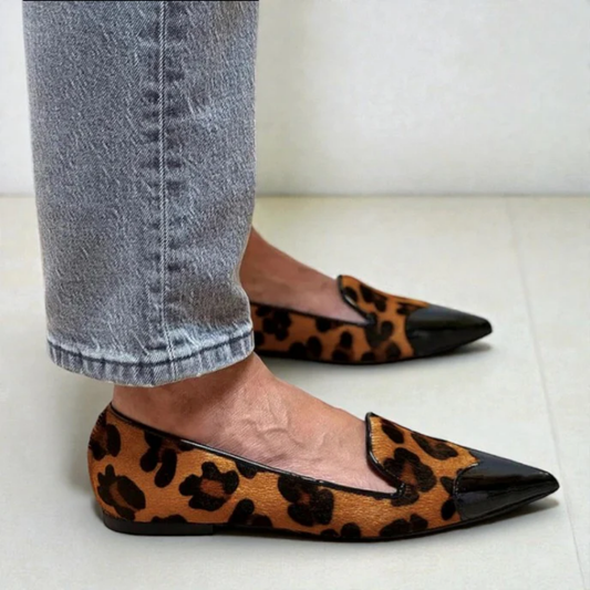 Refined animal print ballet flats