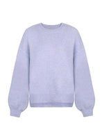 KIARA™ - Women's Drop Shoulder Split Hem Round Neck Sweater