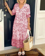 Keisha | Graceful V-Neck Floral Pattern