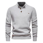 Button-Detail Knit Sweater