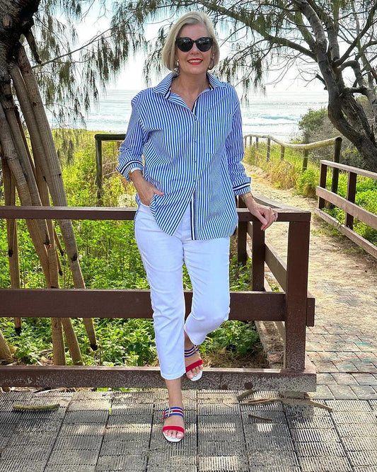 Lisette | Striped Modern Blouse Regular